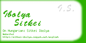 ibolya sitkei business card